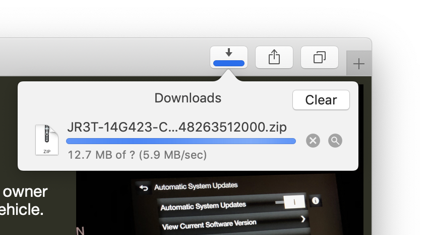 SYNC 3 update downloading